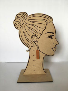 Rectangular Leather Earing